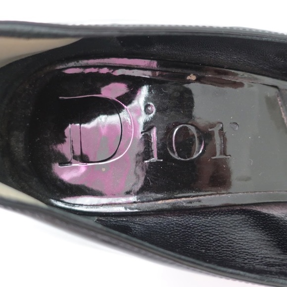 DIOR size 39 black patent peep toe PLATFORM PUMPS - Picture 4 of 12